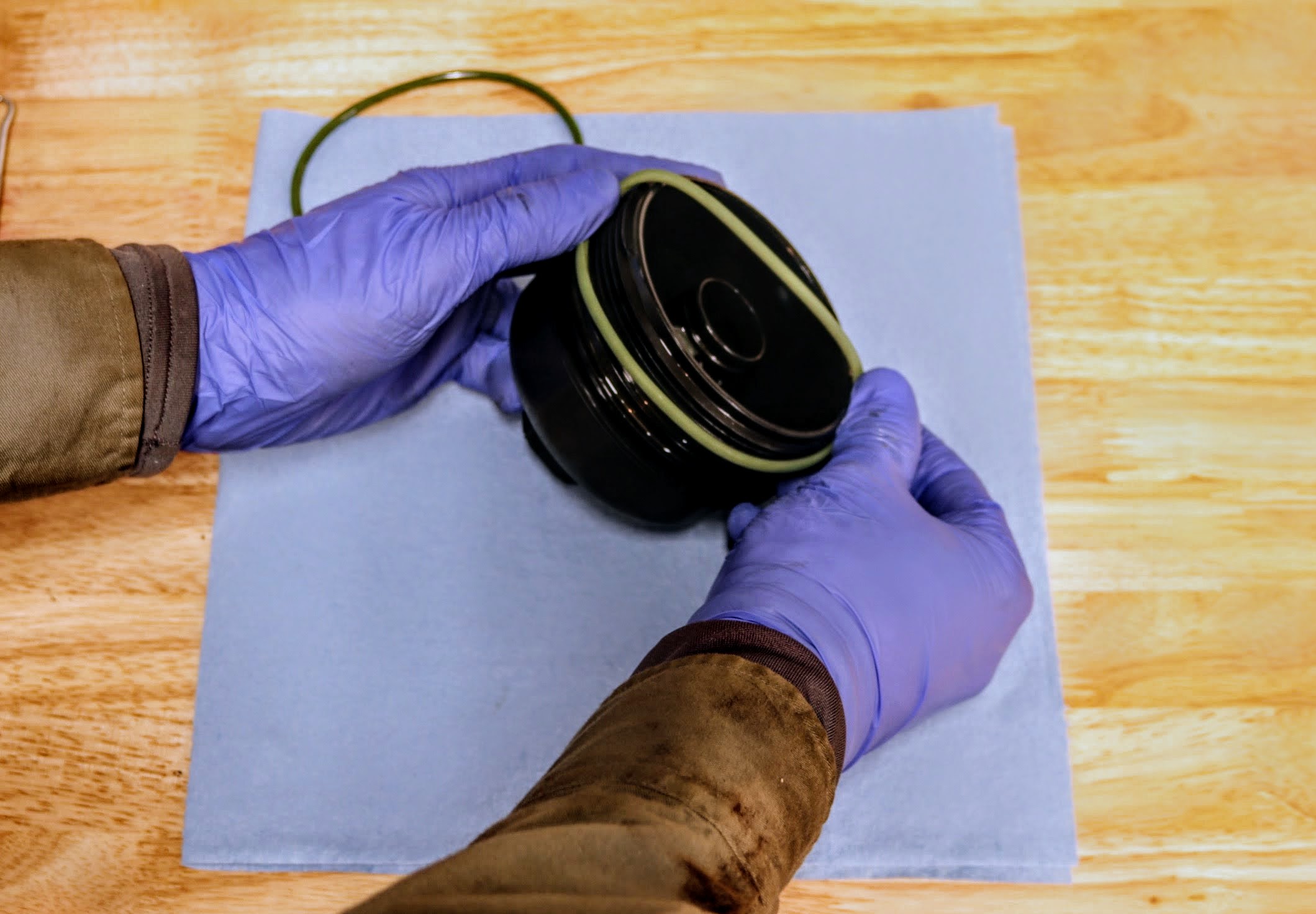 Porsche 911 (991.1) oil filter cover cap sealing ring installation