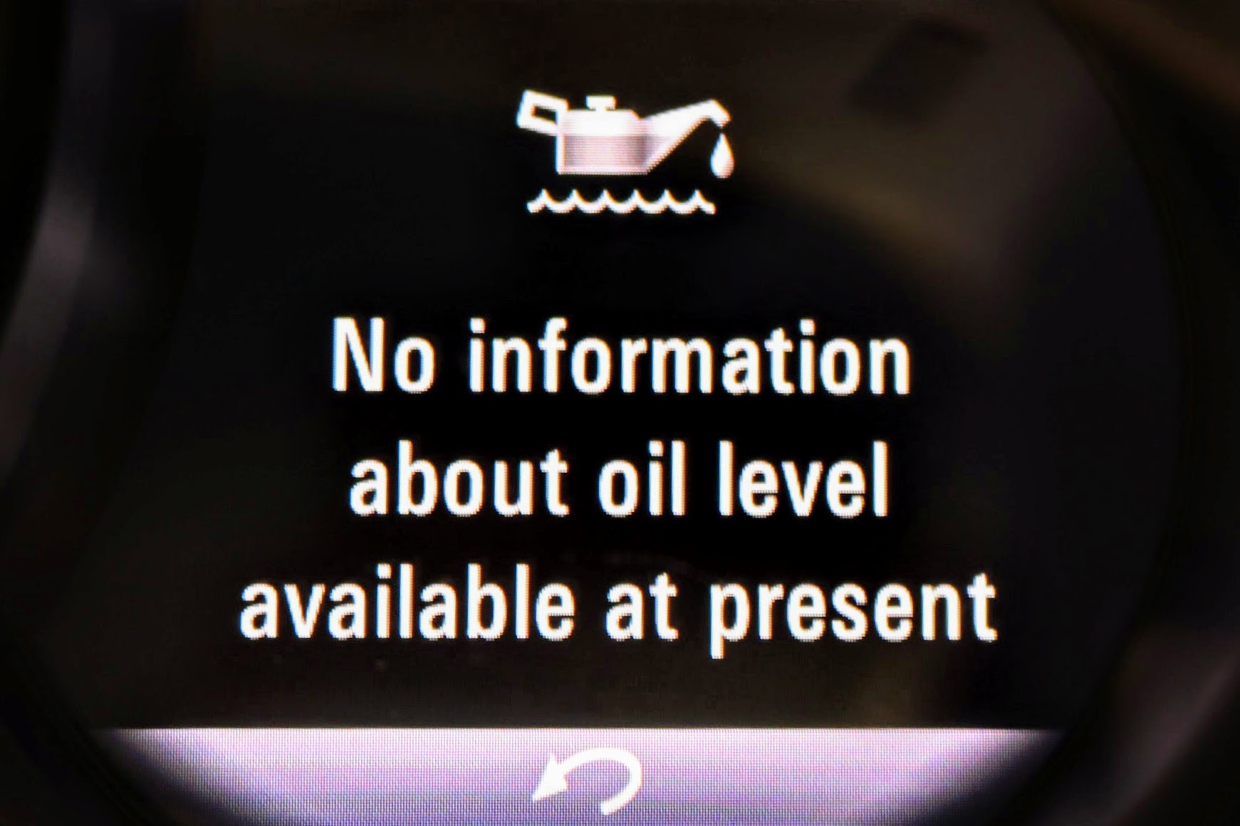 Porsche 911 (991.1) No information about oil level available at present display