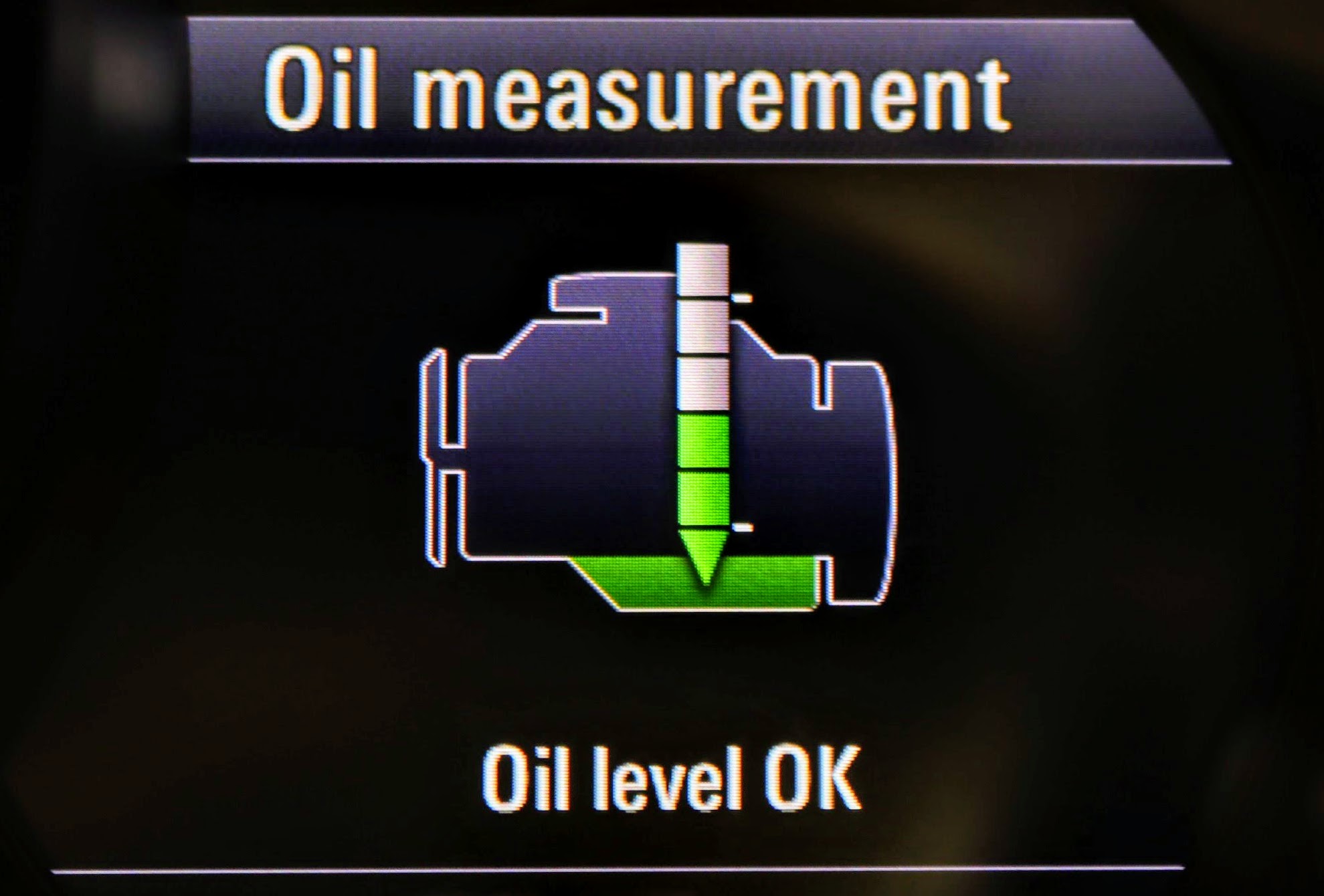Porsche 911 (991.1) oil measurement display